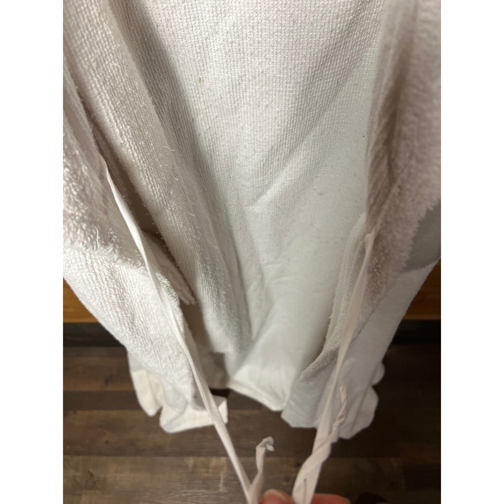 Victoria's Secret Plush Robe Full Length Cream White Textured Sleeve L Cozy Chic - Picture 9 of 11